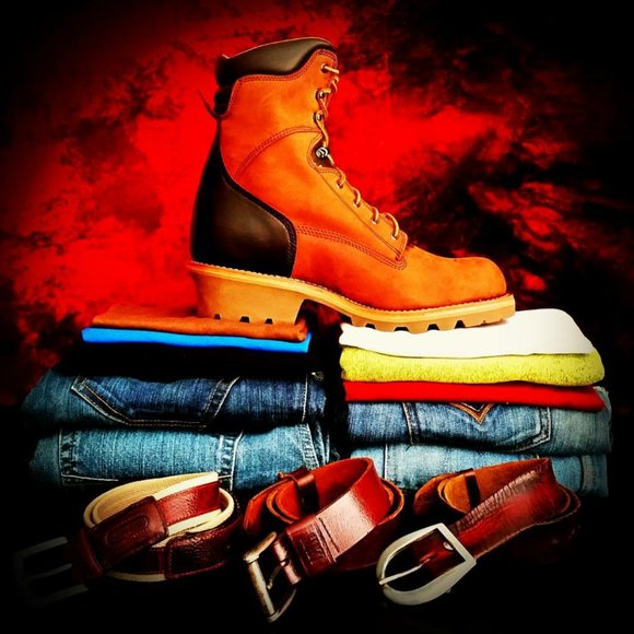 Hand Dyed Brick Red Chippewa Logger Boots main image 9